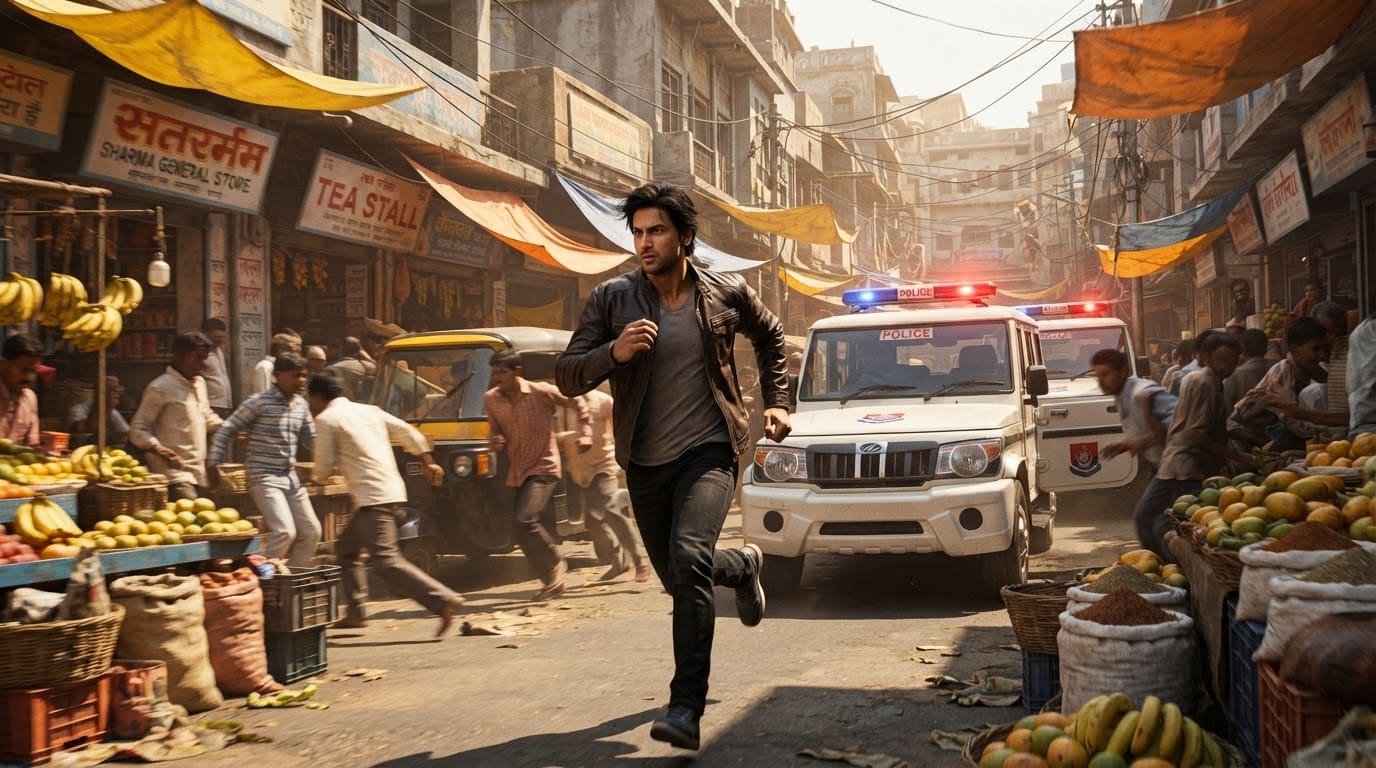 Outrun police through crowded bazaars