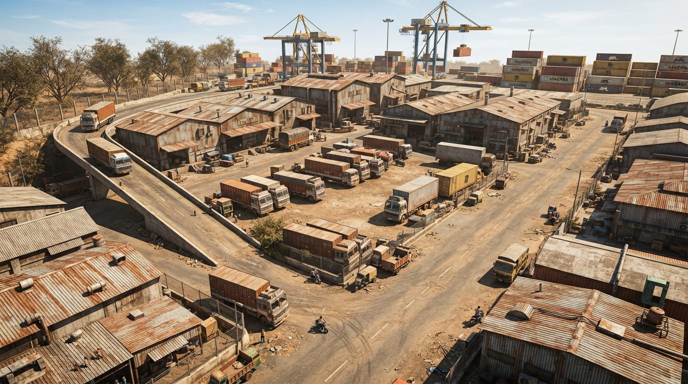 Industrial godown aur docks