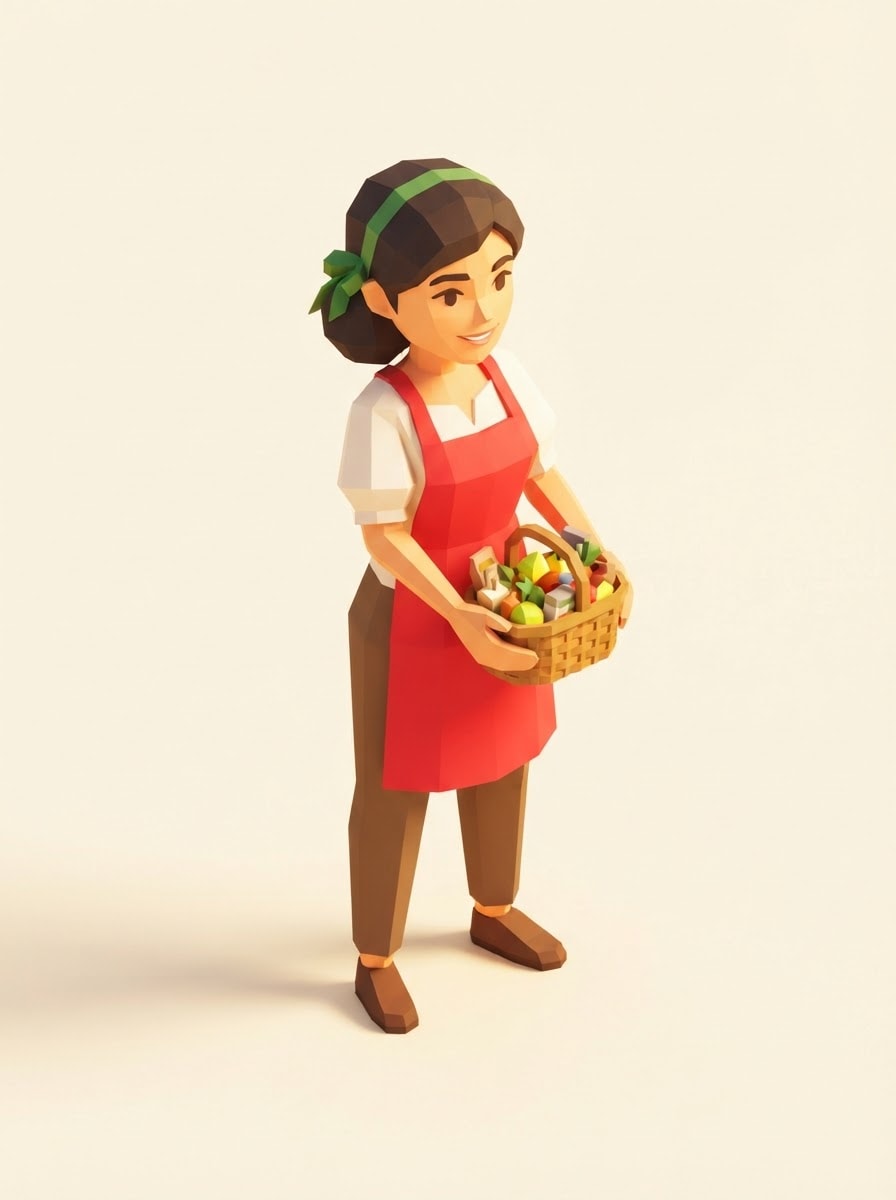 Comerciante animada da cidade