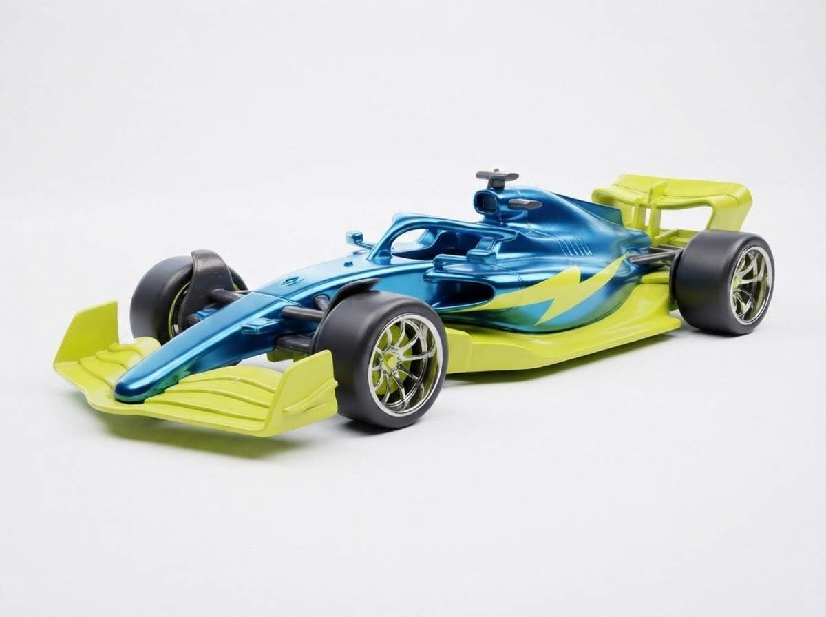 Monoplaza azul voltaje F1