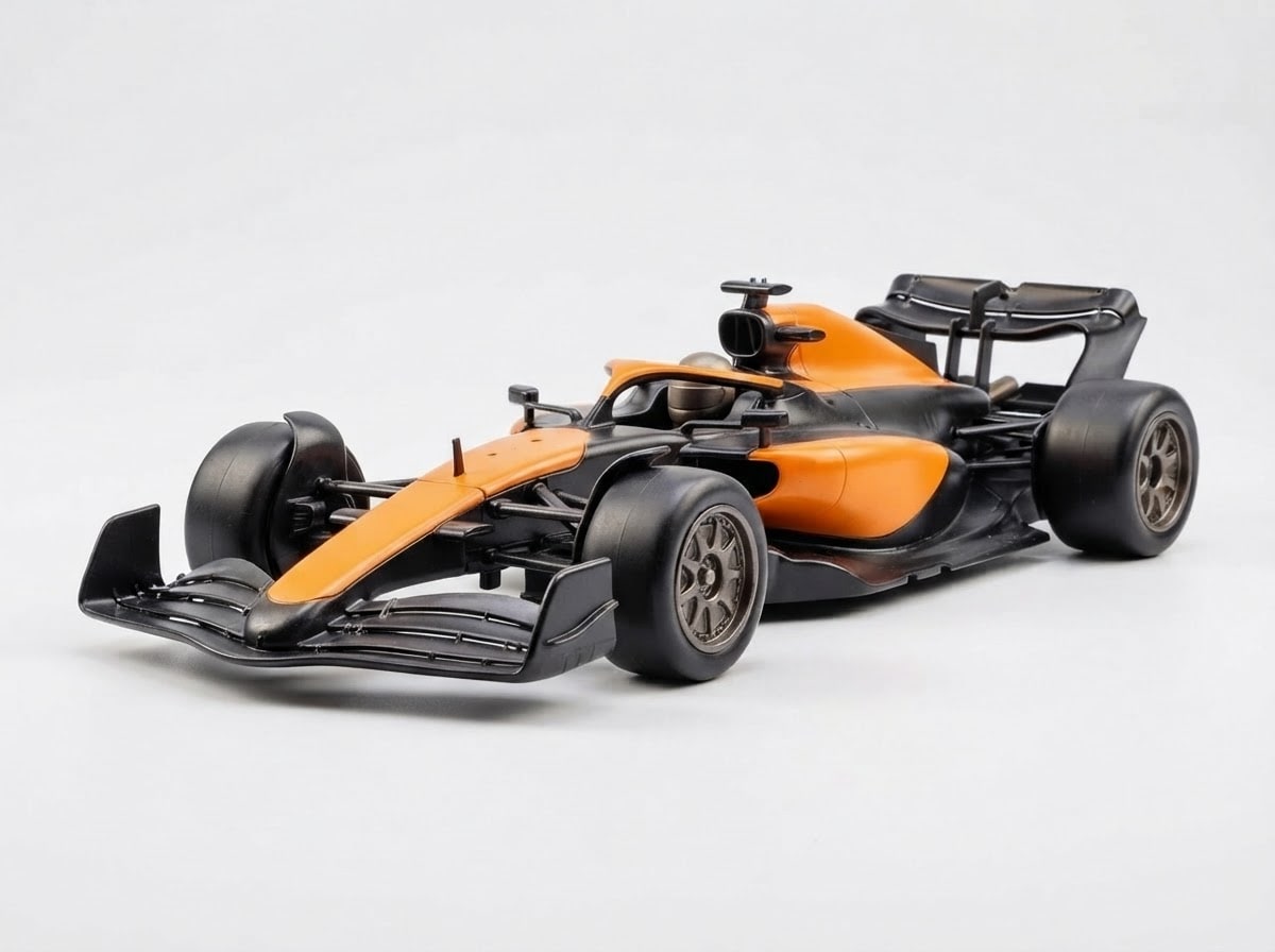 Monoplaza naranja F1 bestia