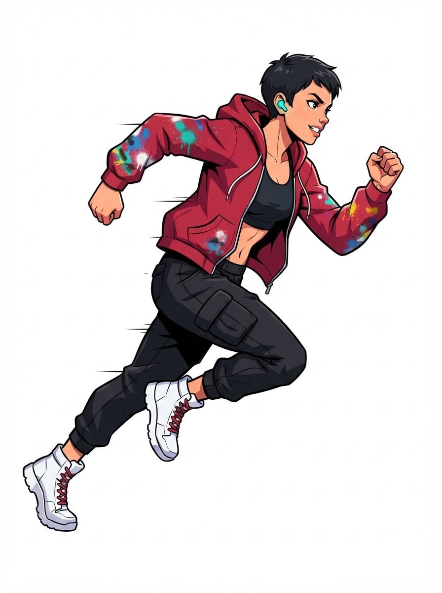Nimble parkour girl