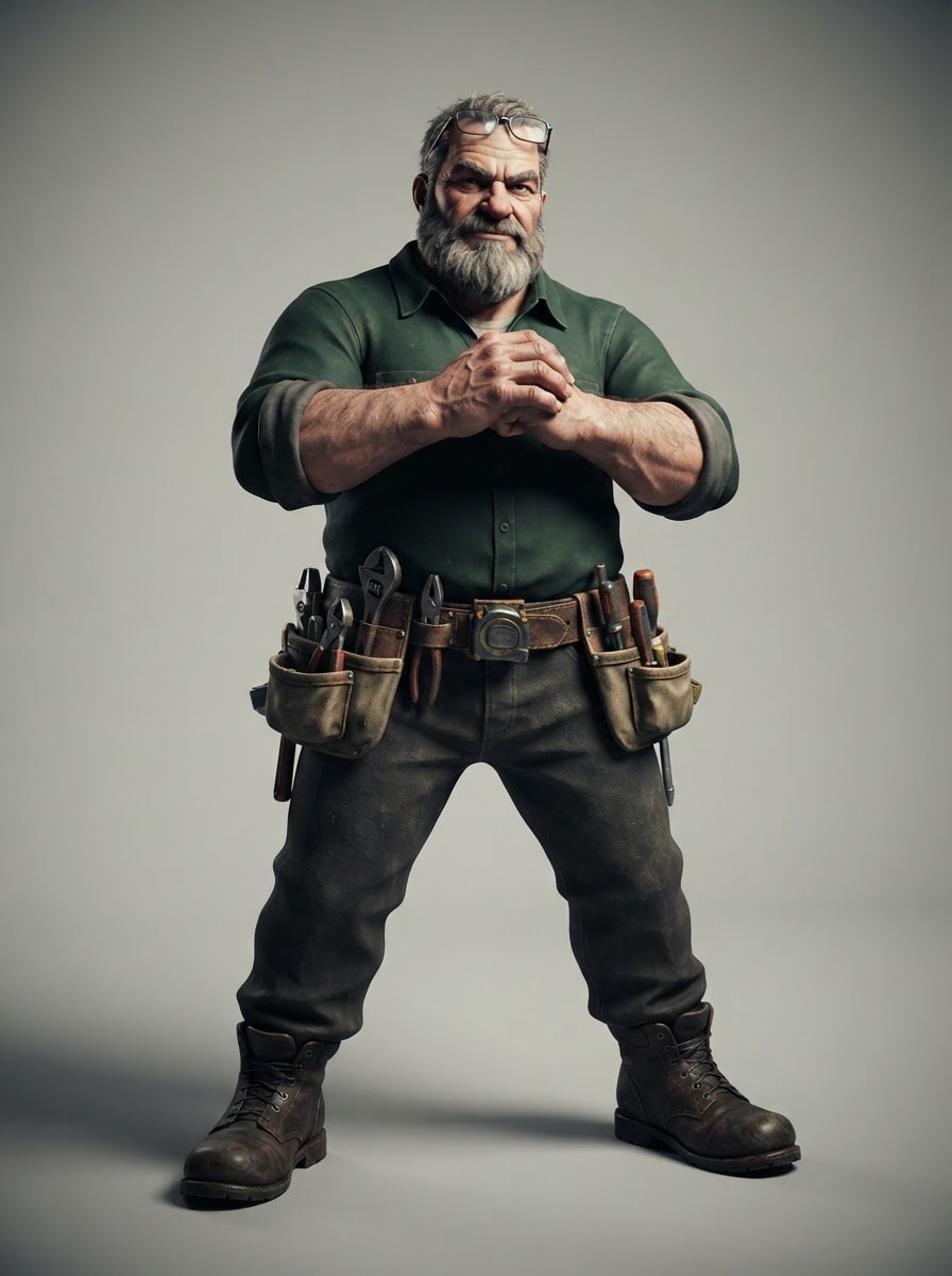 The grizzled master tradesman