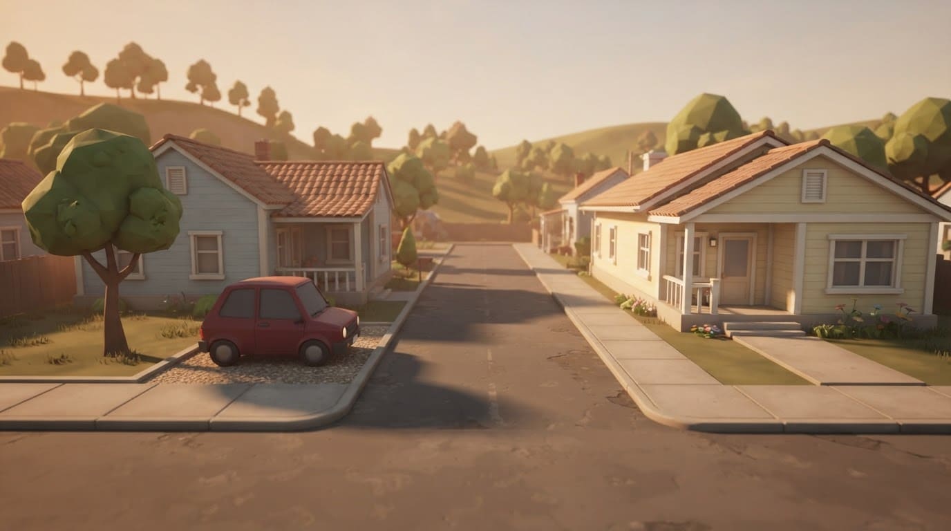 Viela residencial quieta