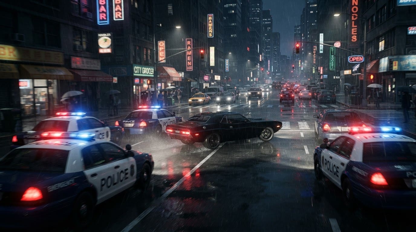 Evade the police pursuit