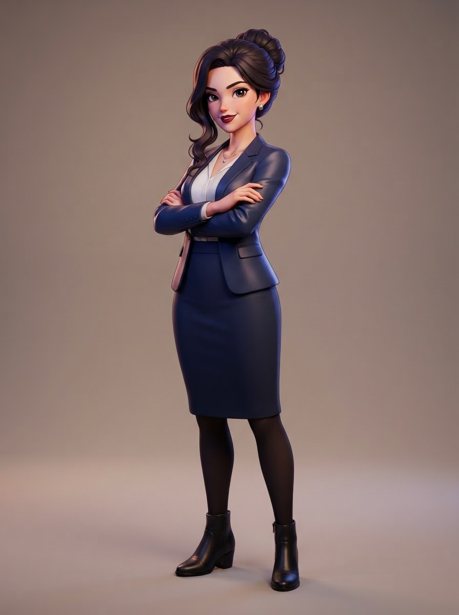 Bold confident office woman