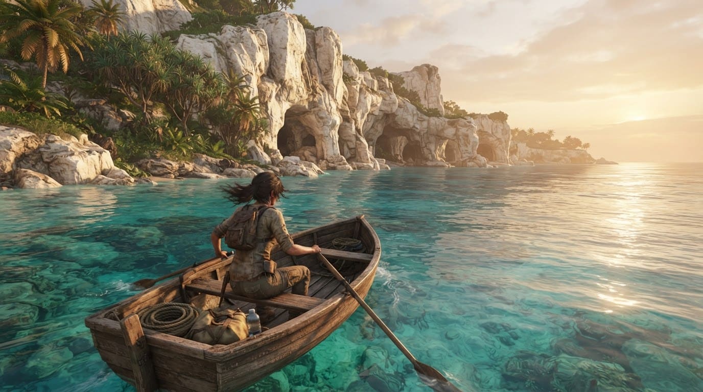 Navegar la costa en bote