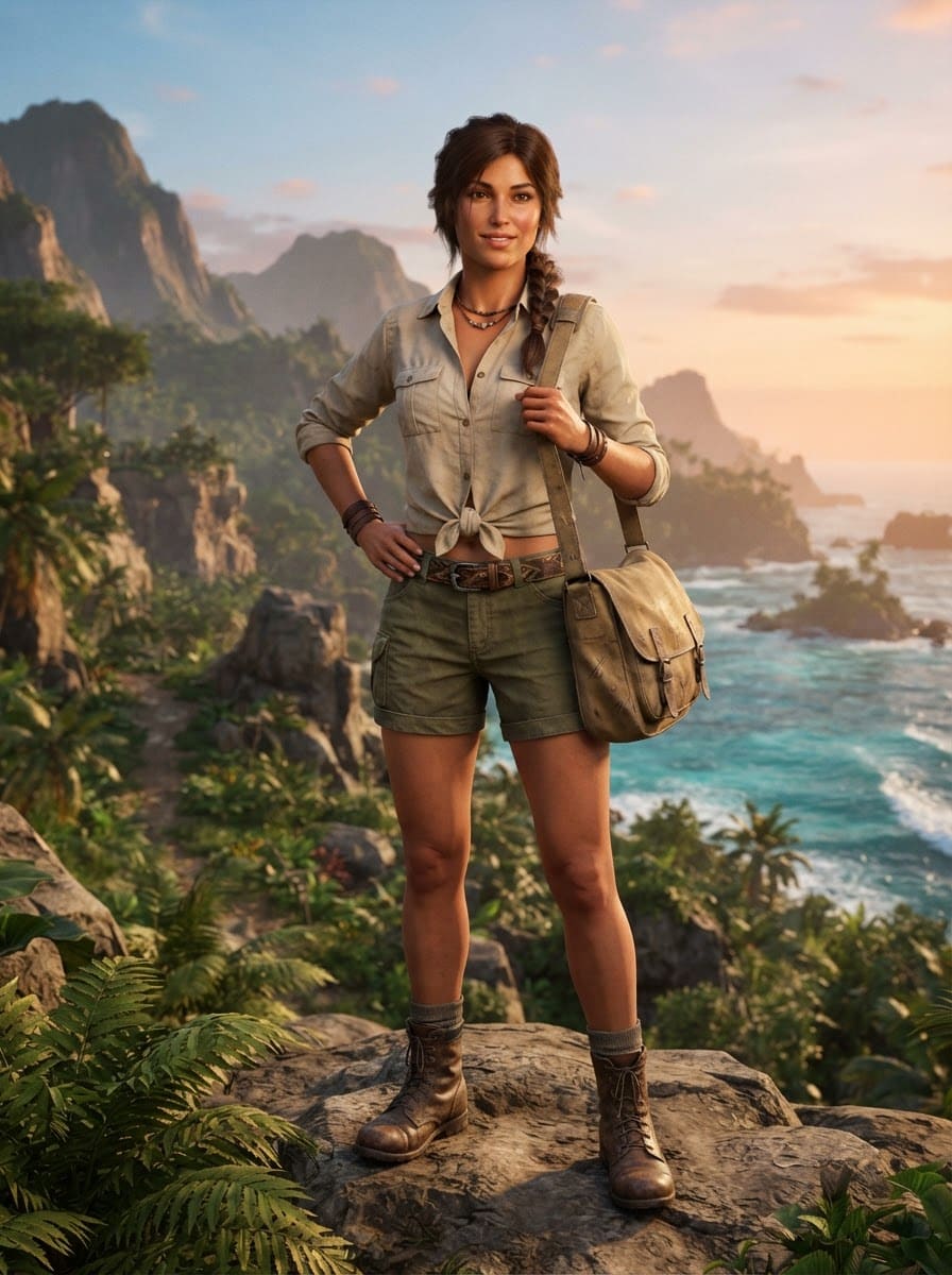 Exploradora tropical joven