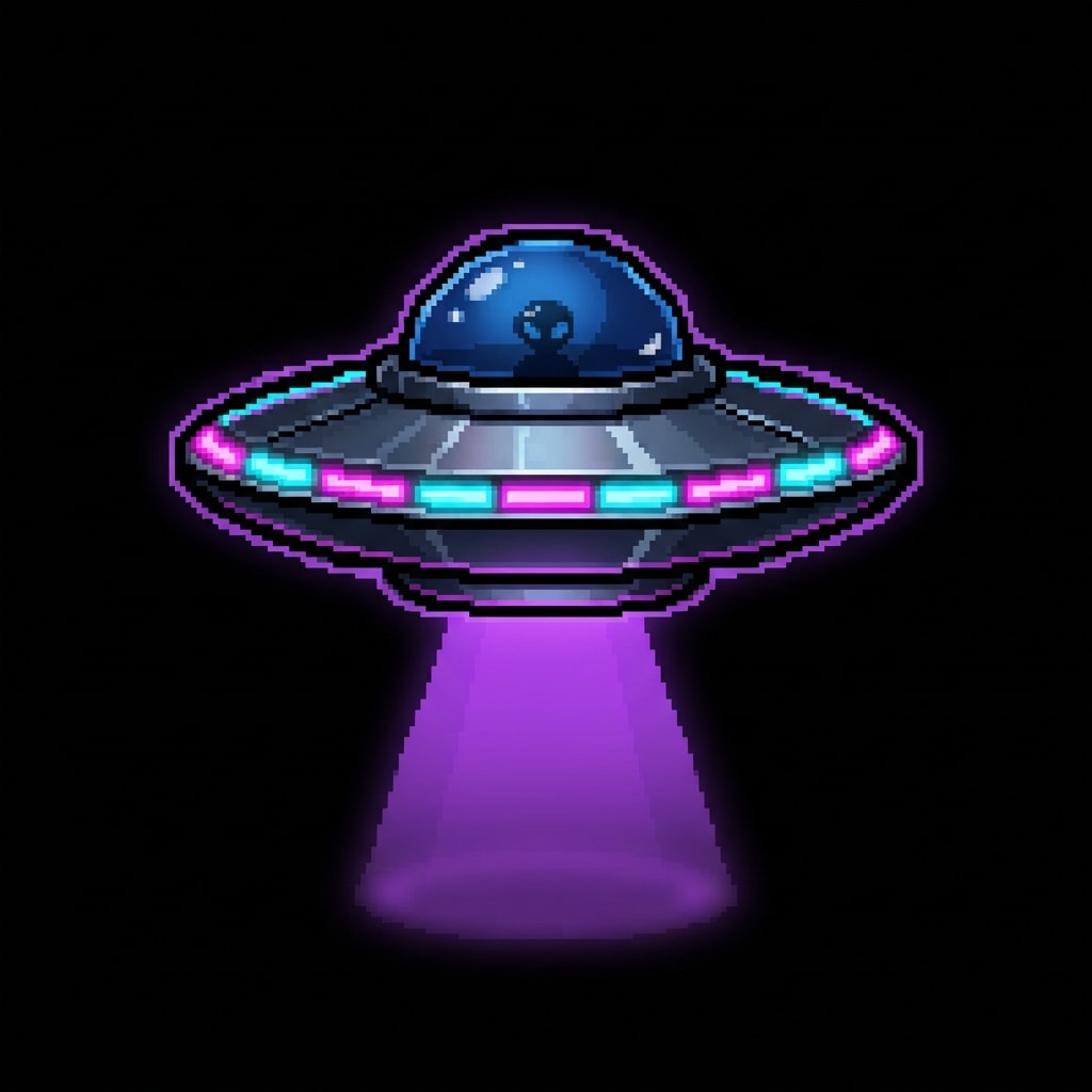 UFO — pink cyan