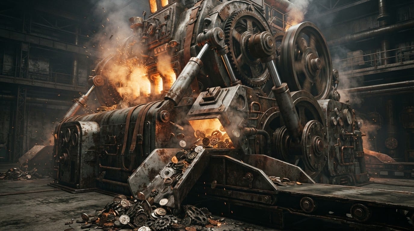 Click the giant machine