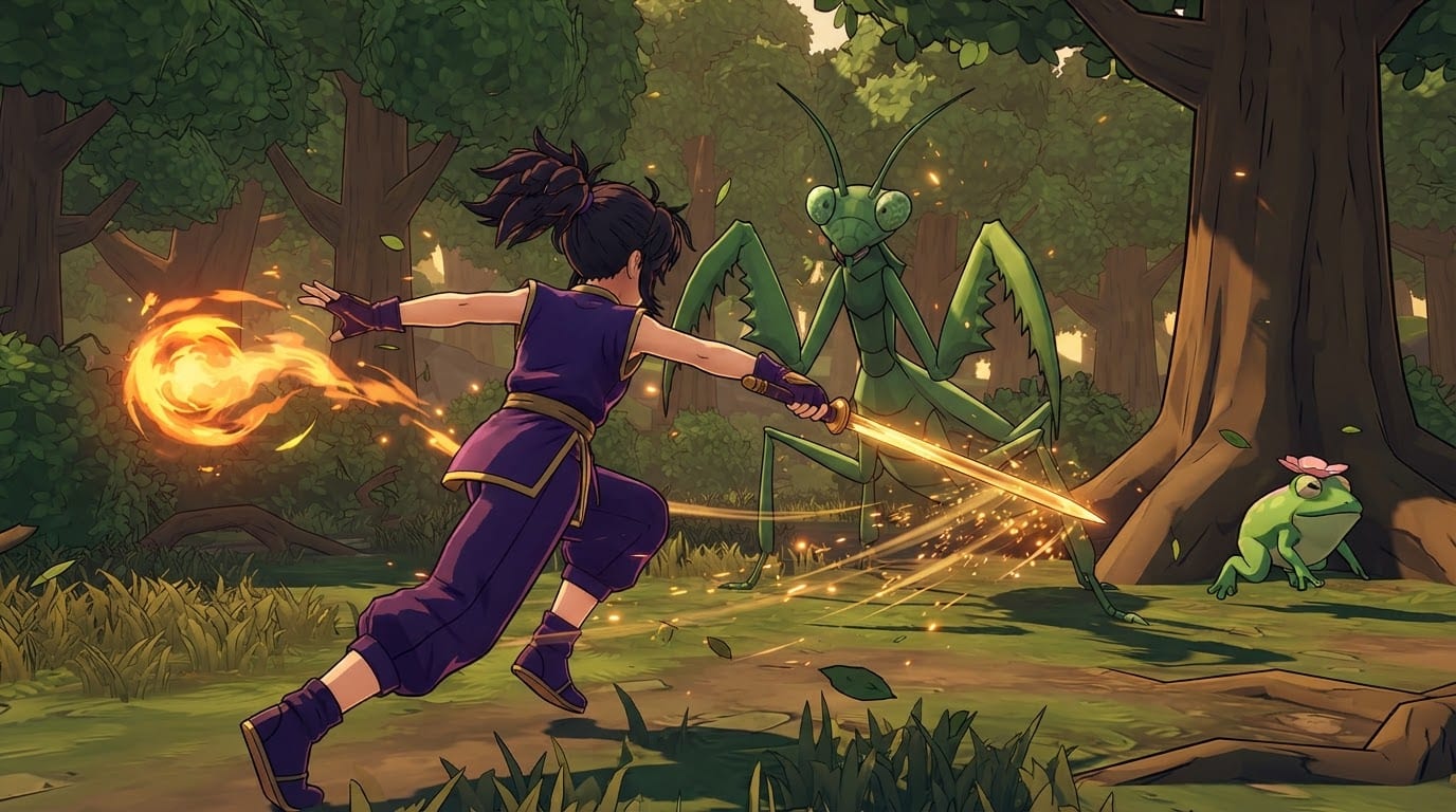 Slash and cast elemental spells