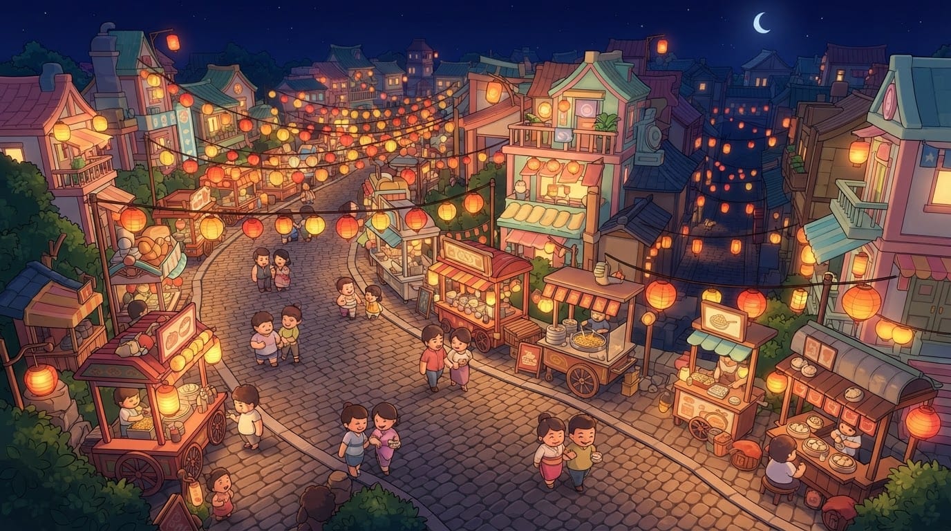 Night festival street