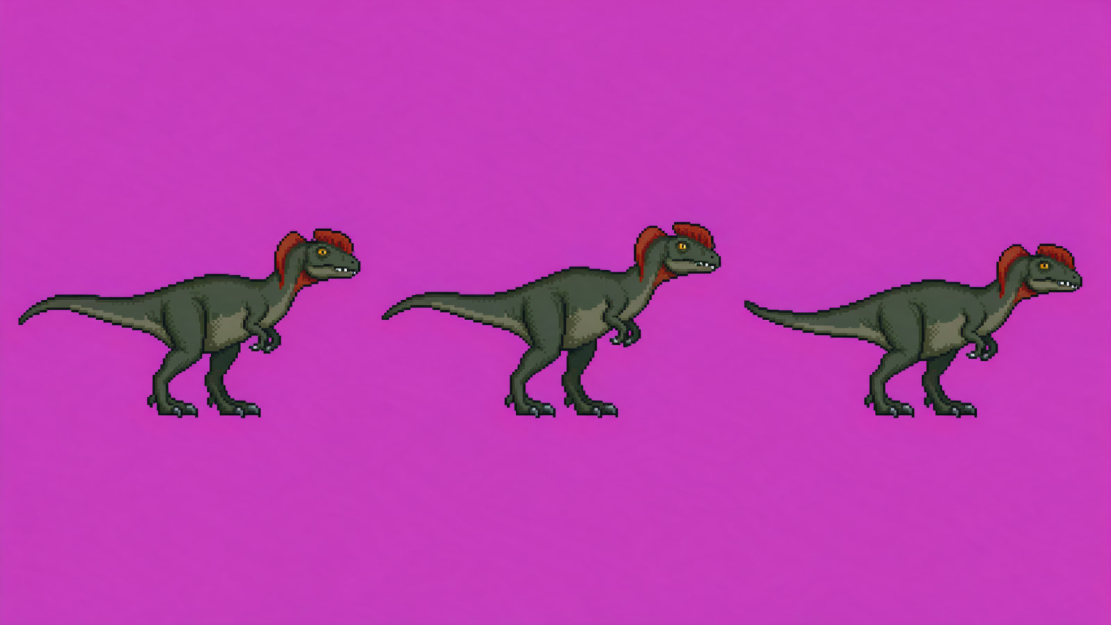 Dilophosaurus Idle 3-Frame Sheet