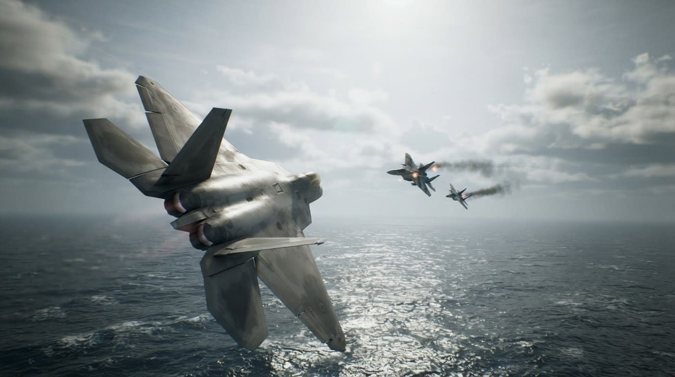 Intercept enemy fighters over the sea