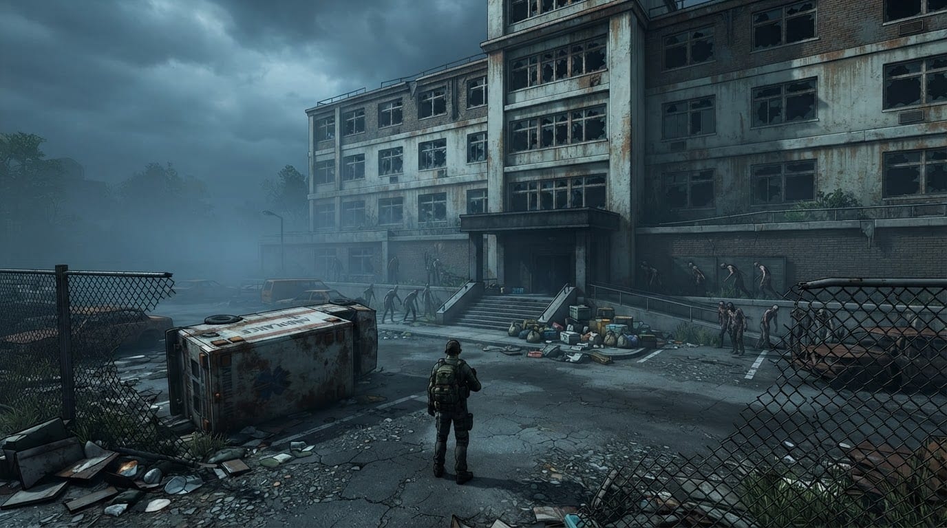 Ruined hospital district