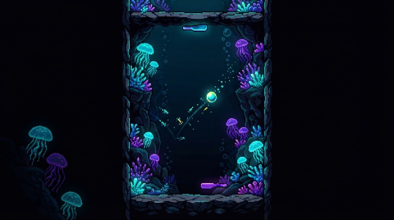 A deep ocean trench