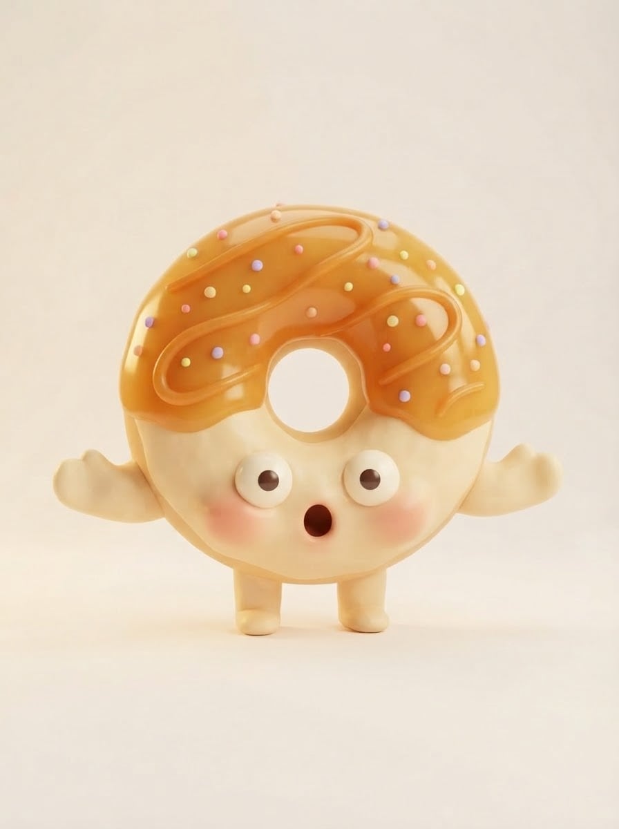 Caramel wonder donut — warm & surprised
