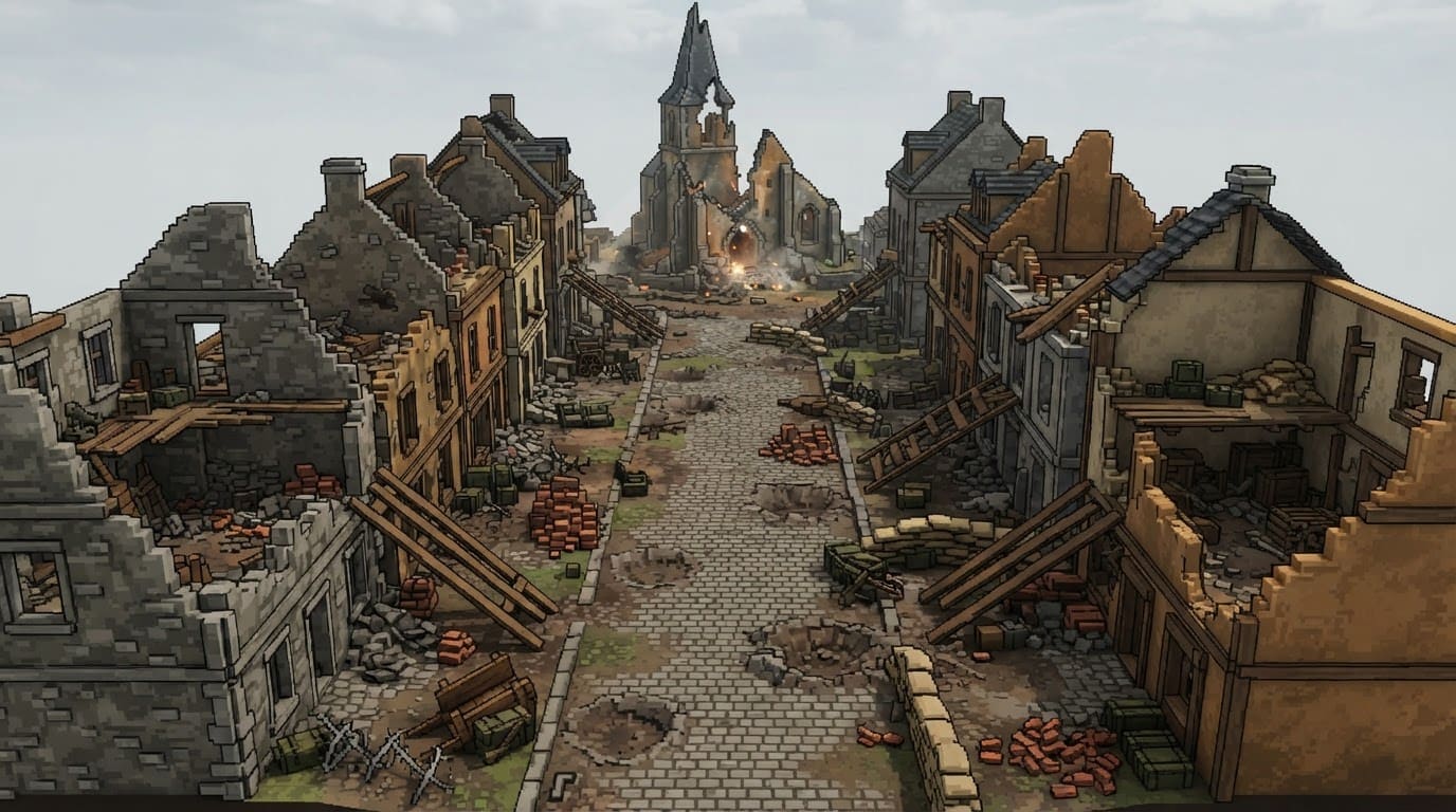 Bombed French Village