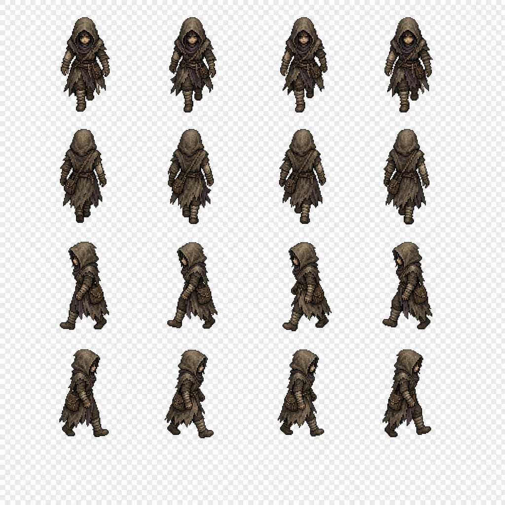 Female Wasteland Survivor - 4-Direction Walk Sheet