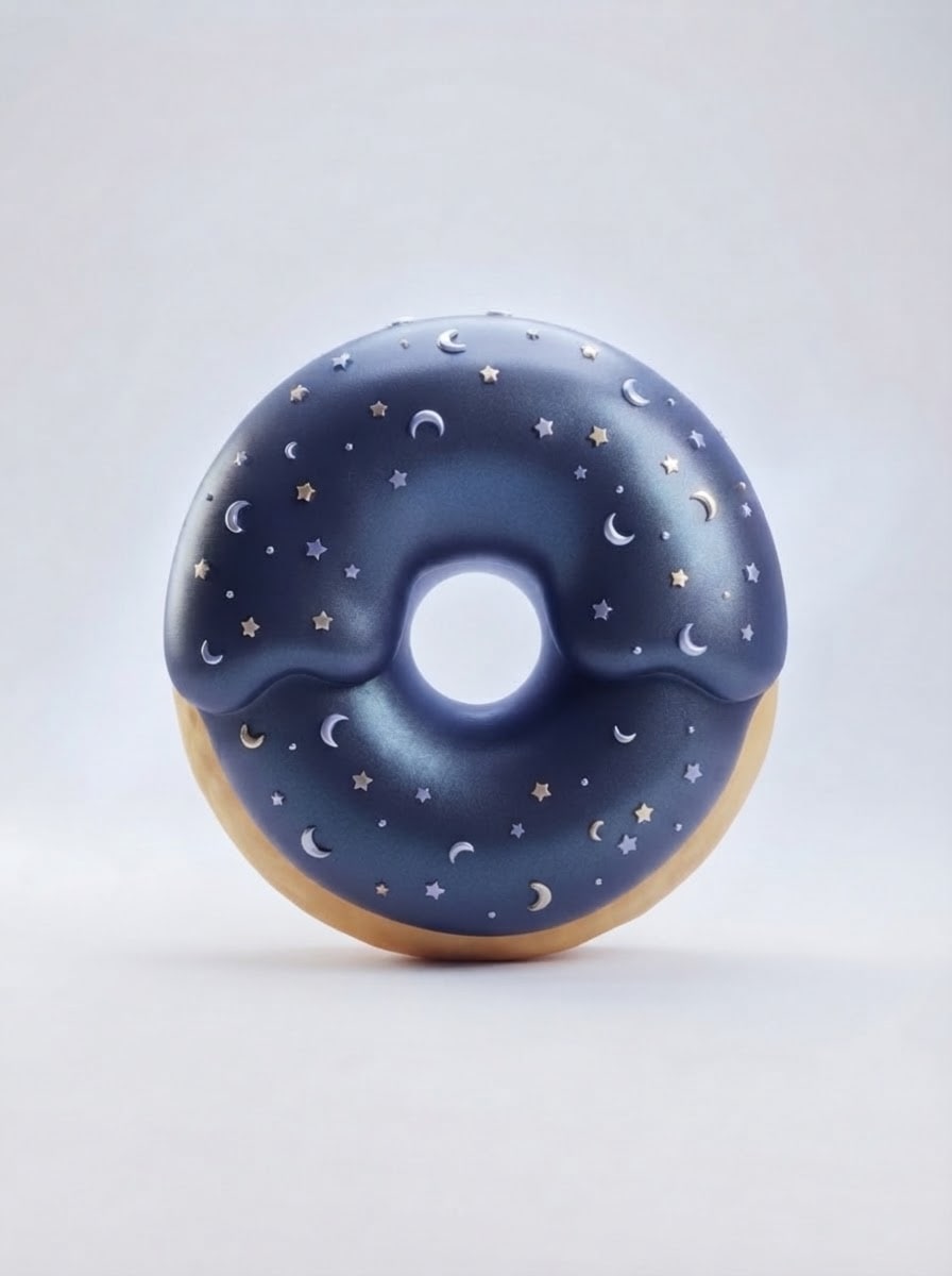 Midnight cosmic donut ring