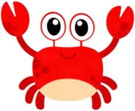 Red Cartoon Crab