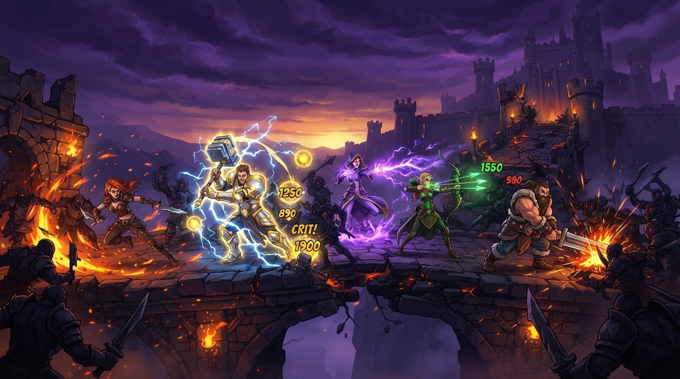 Watch auto-battle unfold