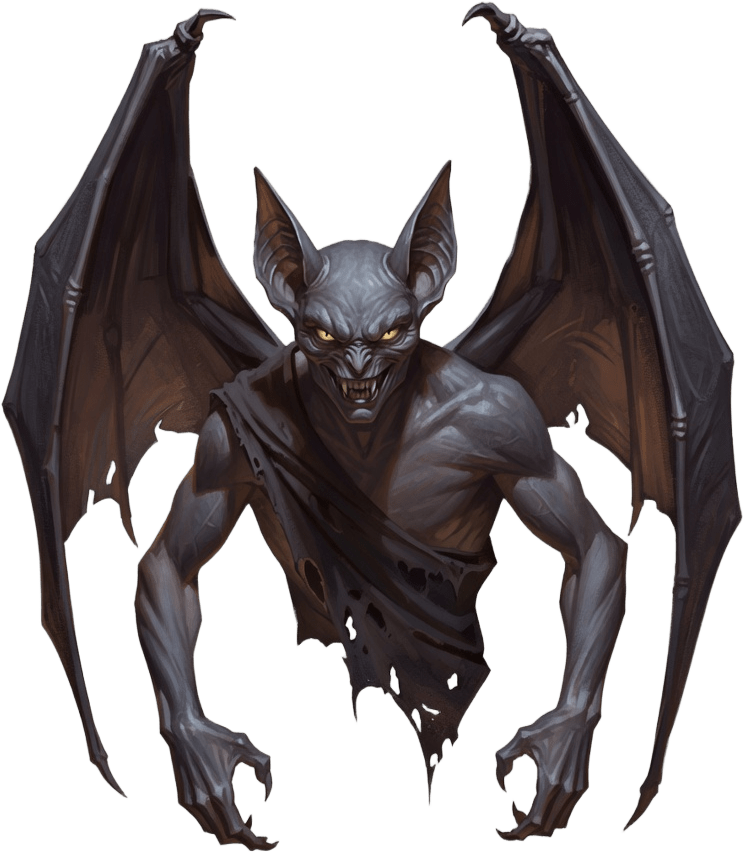 Bat Demon Neutral Waist-Up Portrait
