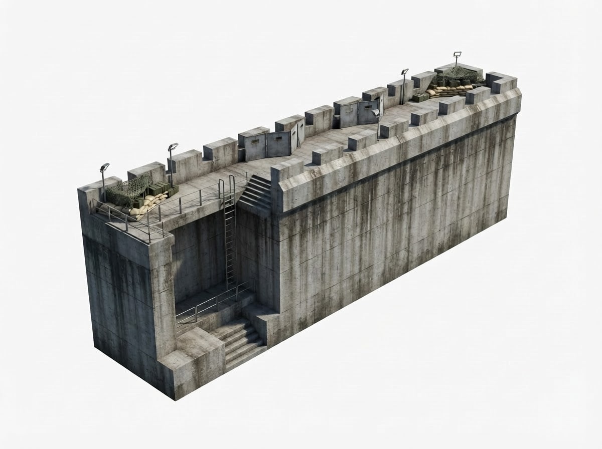 Fortress wall section