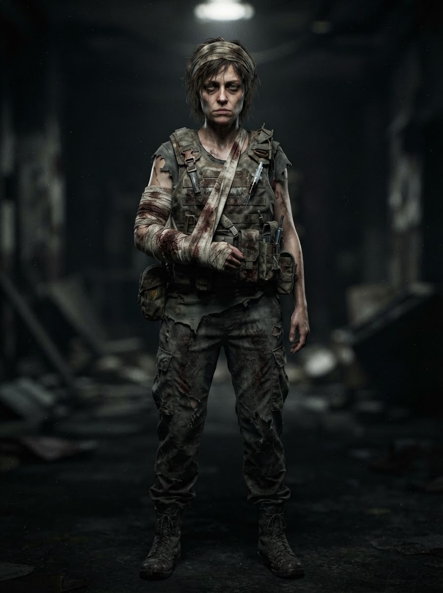 A burned field medic