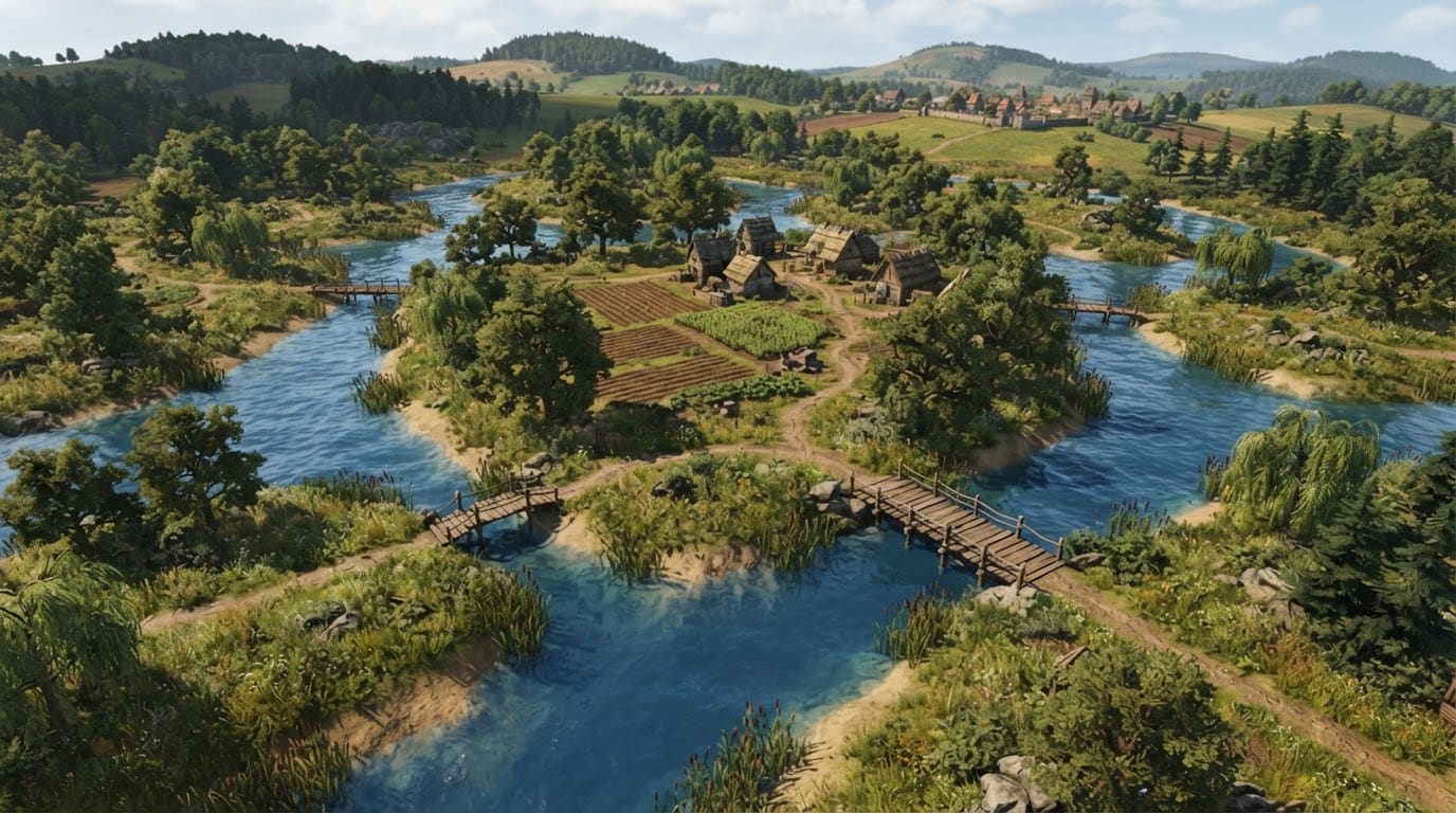 A temperate river delta