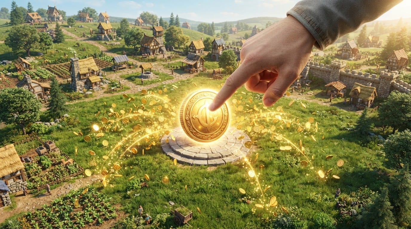 Click coins into a kingdom