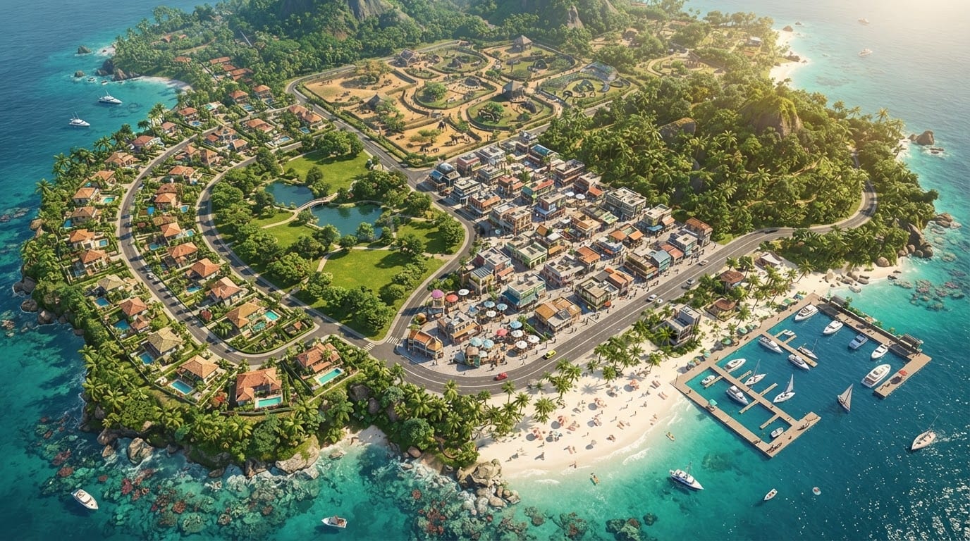 Sun-Drenched Tropical Island