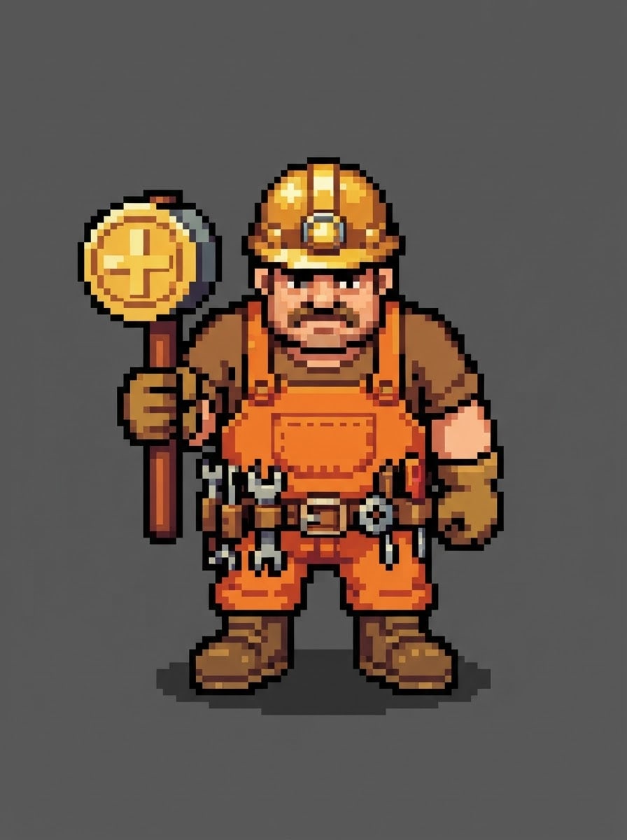 The golden hard hat builder