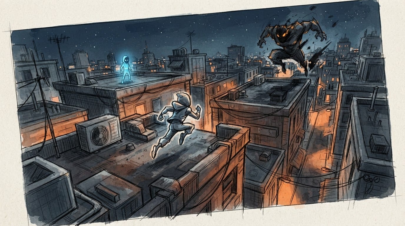 Sprint Across a Rooftop Maze