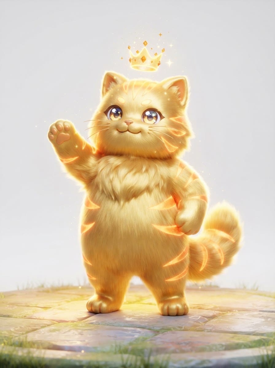 Gato Lendário Dourado