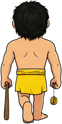 Back View Caveman Walker