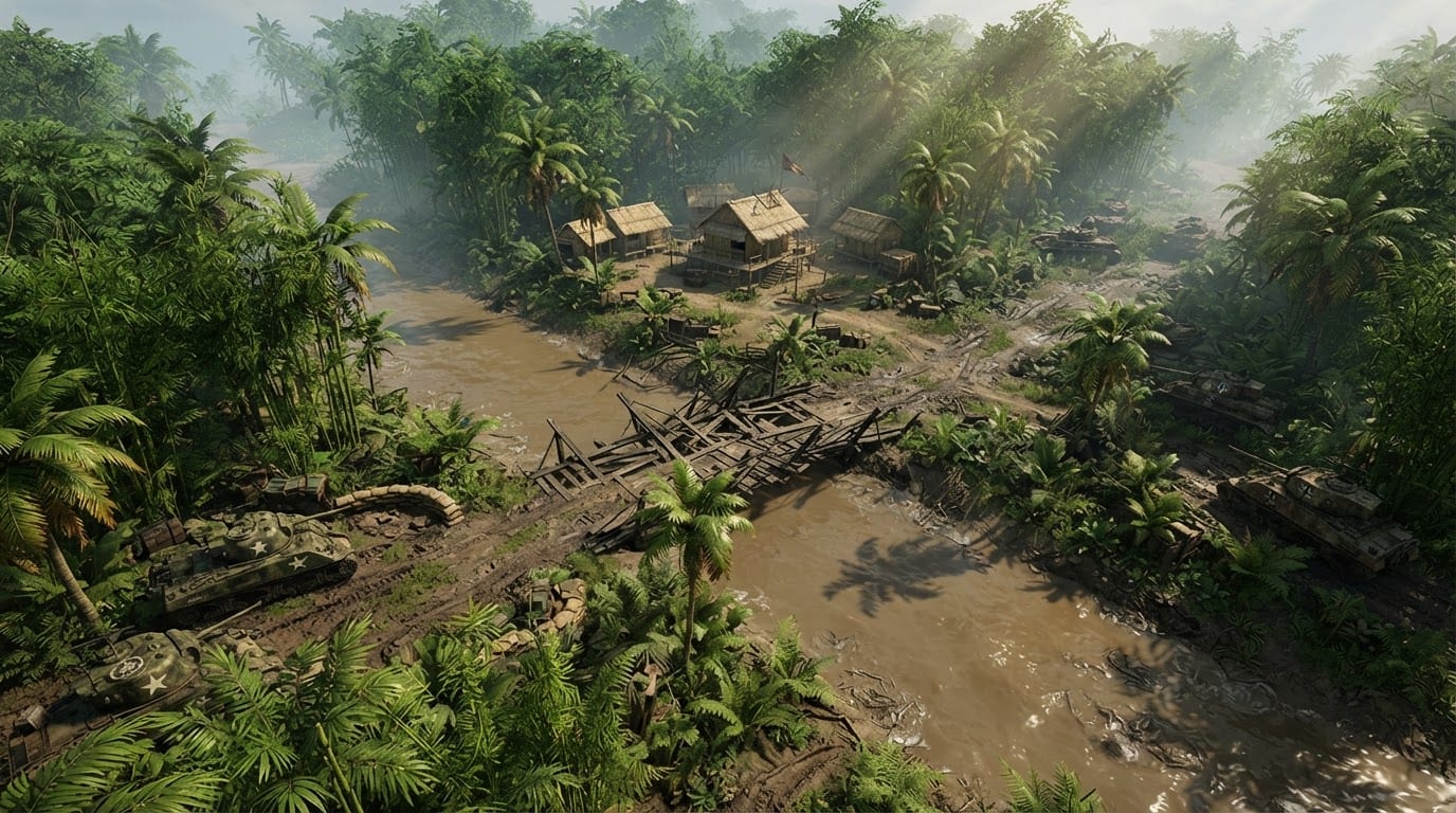 Jungla tropical con río