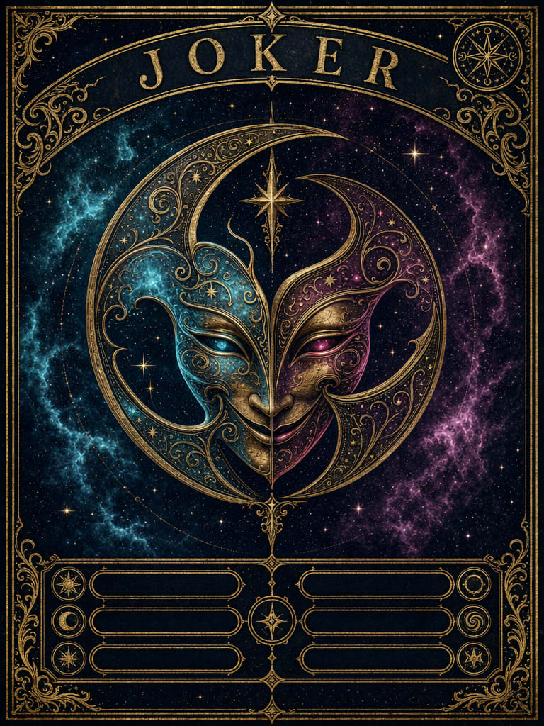 Nebula Gambit JOKER Card Face (Portrait 3:4)