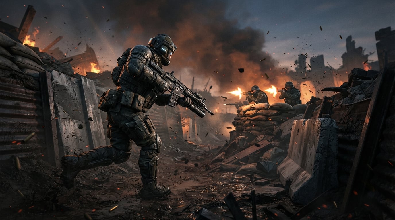 Push through enemy trenches