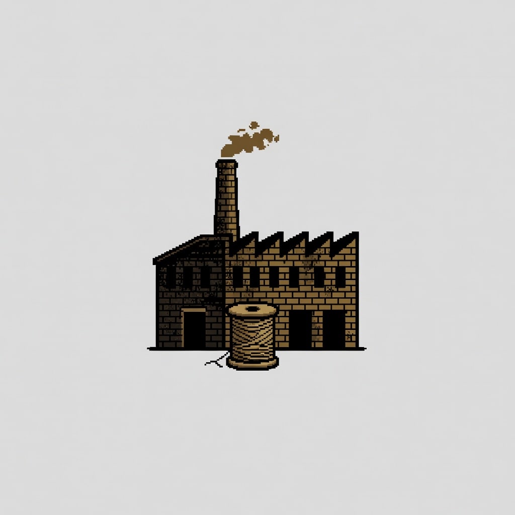 Textile Factory Location Icon 1900s