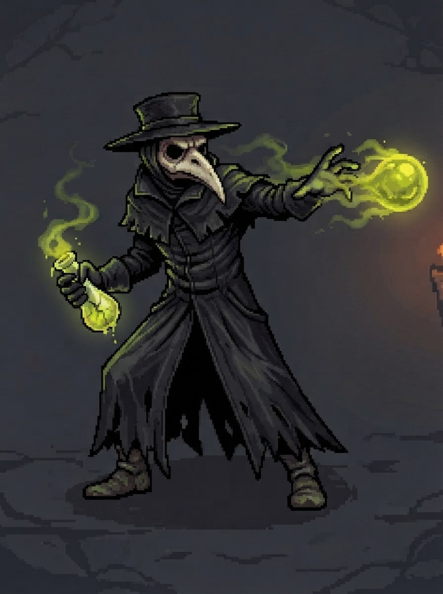 A Plague Doctor Alchemist