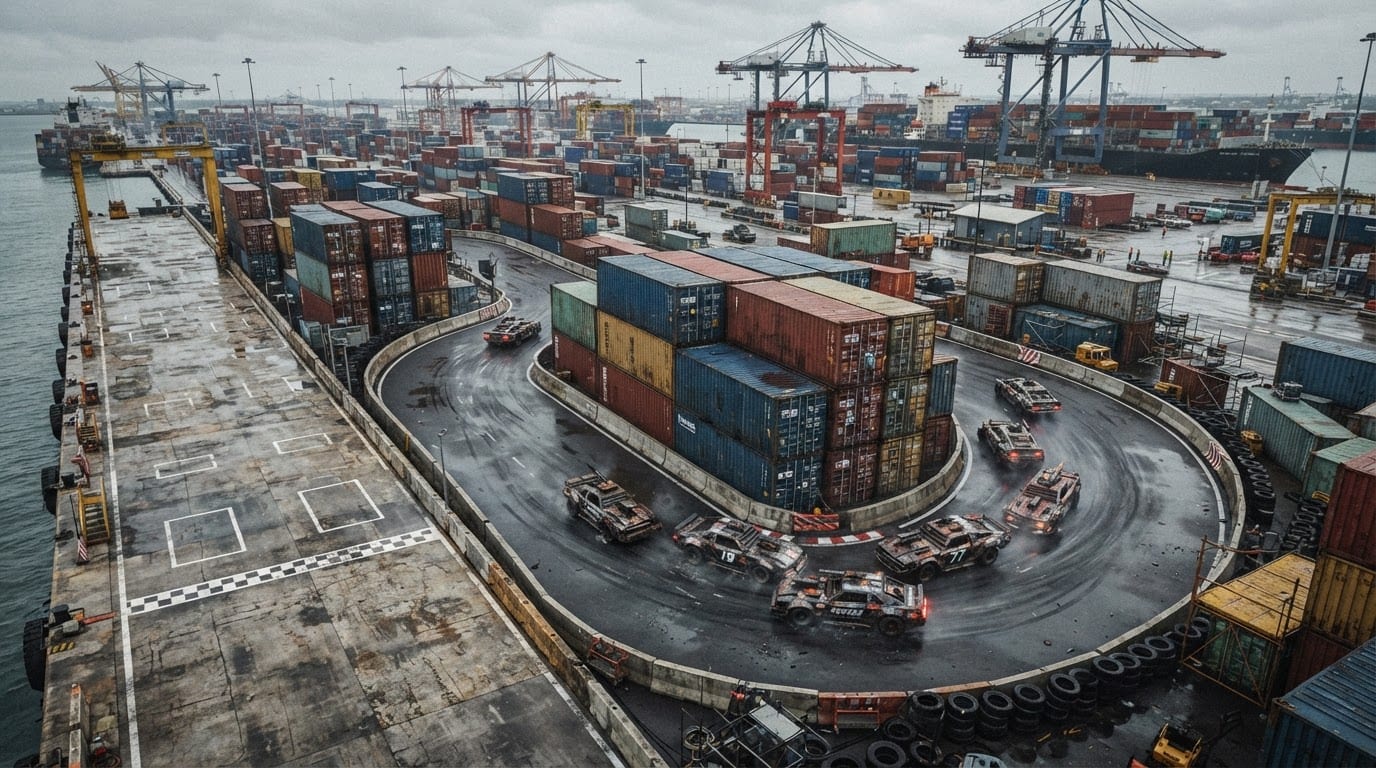 Industrial port dockyard loop