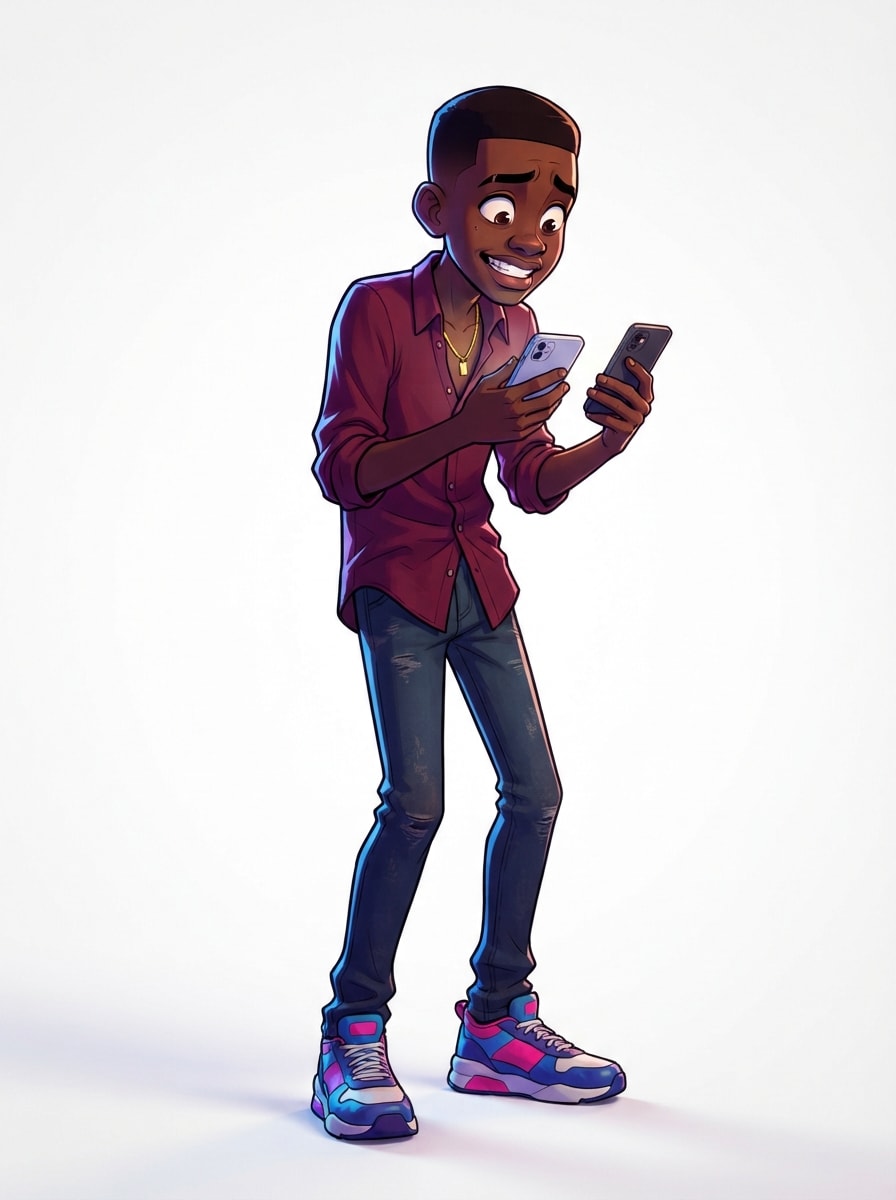 De'Aundre the smooth double-texter