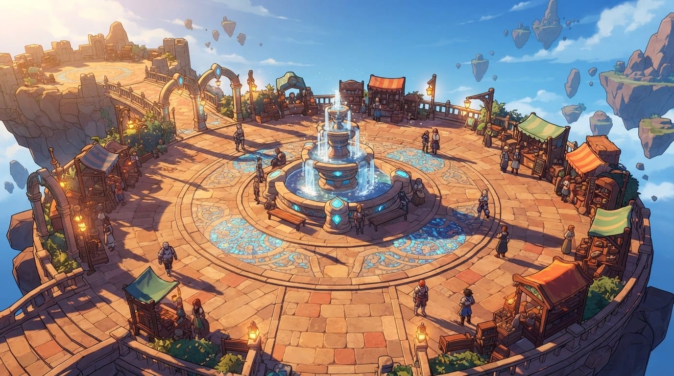 The celestial floating plaza