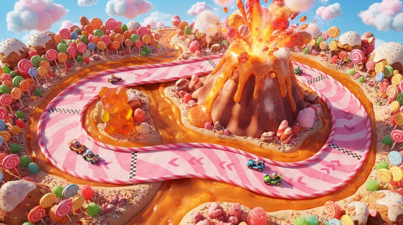 Volcano candy kingdom