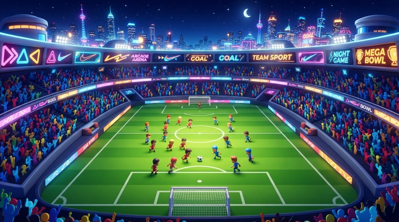 Estadio urbano de noche
