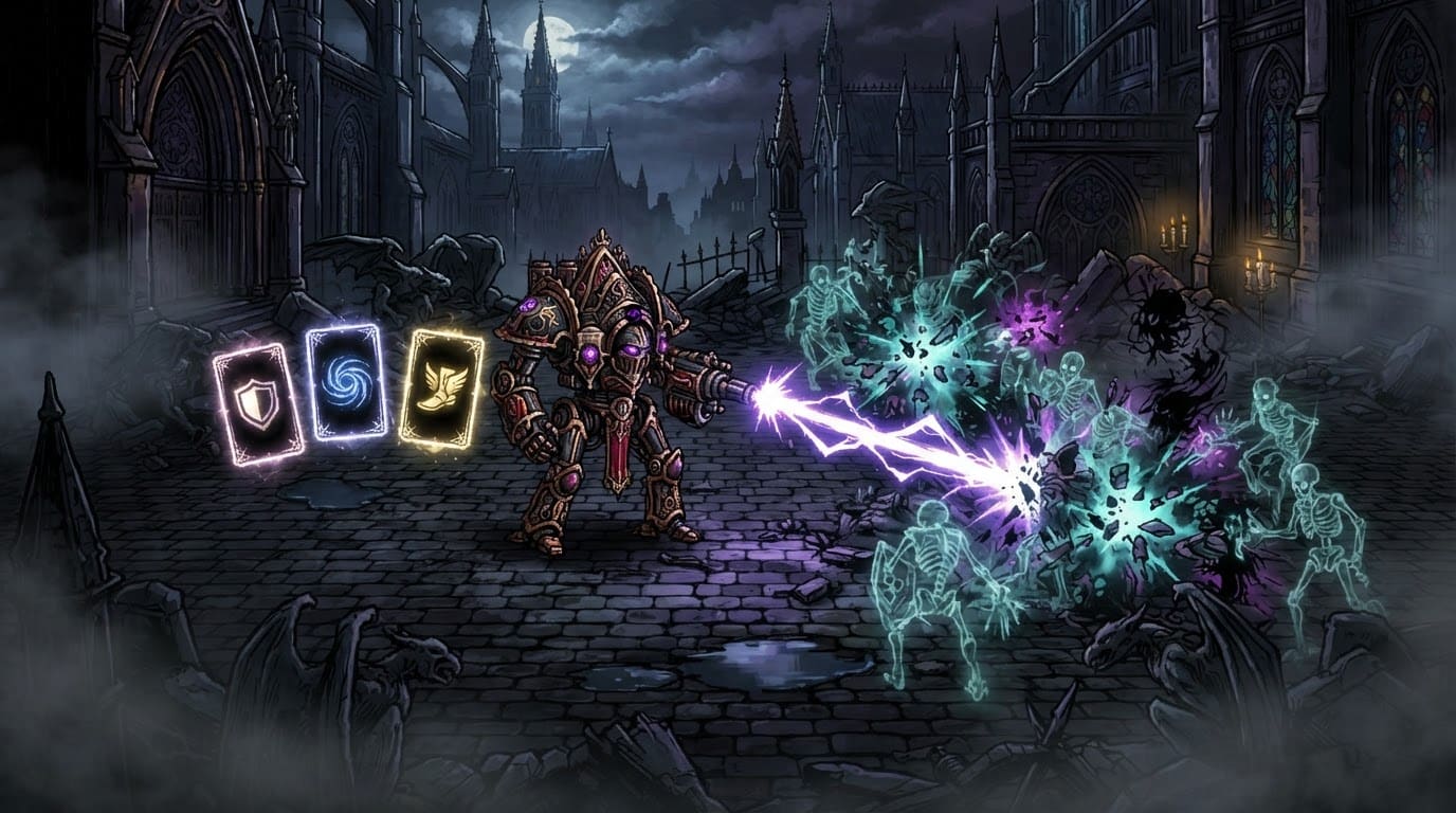 Play cards to unleash mech abilities