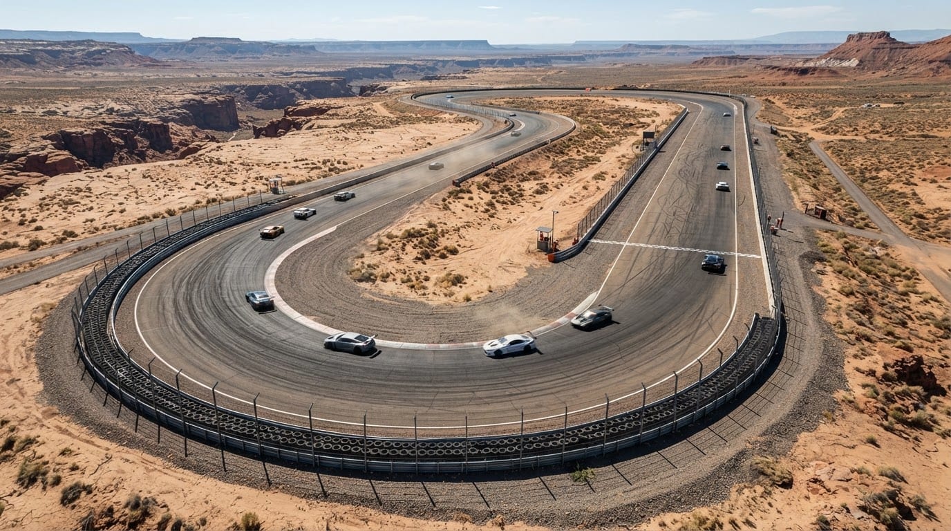 Desert flatlands speedway