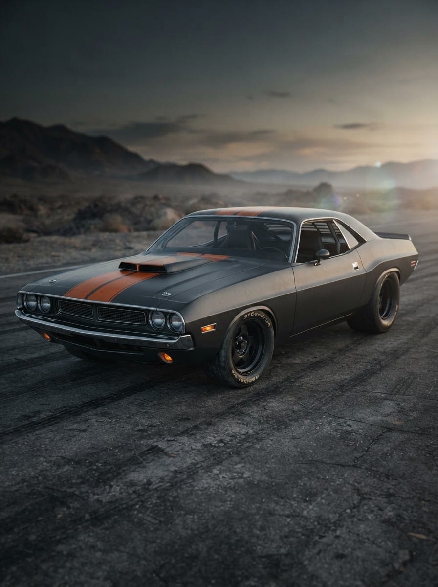 Heavy American muscle car