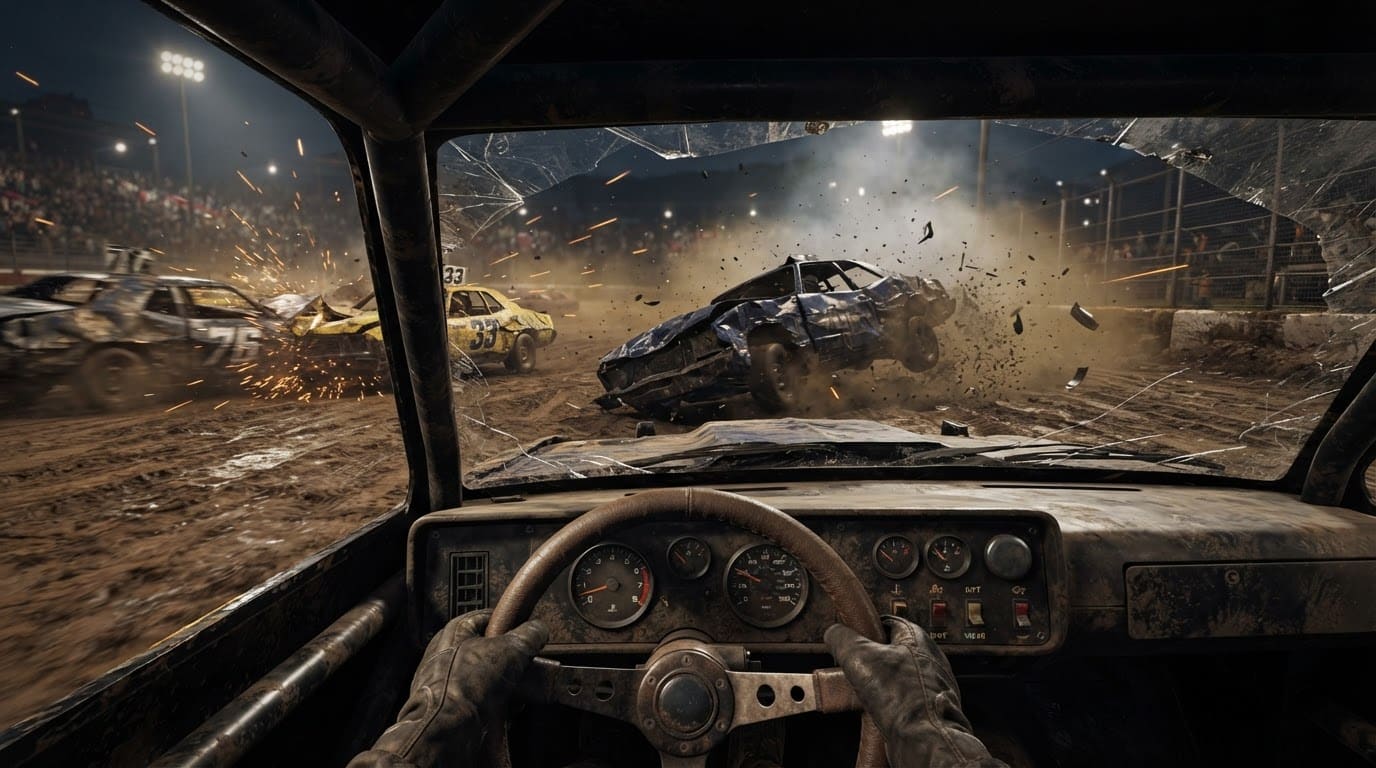 Smash through demolition derbies